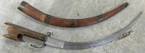 Antique Nimcha Curved Sword with Scabbard