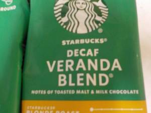lot 109 image: 3 bags Starbucks Decaf 12 oz Verand...