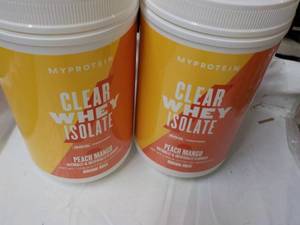 lot 117 image: 2 Clear Whey Isolate Peach Mango Pr...