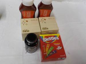 lot 135 image: Sauces, Drink Mixes, Glitter Bomb P...