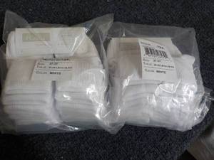 lot 165 image: 12 pair size 2T-3T Triple Roll Whit...