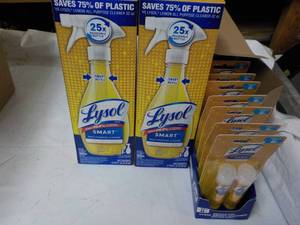 lot 196 image: 2 Lysol Smart Spray Bottles and 16 ...