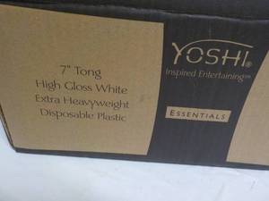 lot 202 image: Case of 48 Yoshi 7 White Plastic T...
