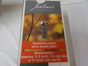 lot 234 image: Belavi Stainless Steel Wire Mesh Tube Bird Feeder