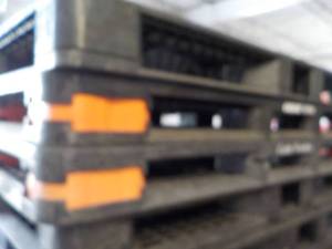 lot 291 image: 3 Heavy Duty Plastic Pallets...
