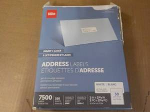 lot 18 image: Office Depot Address Labels- 7500 l...