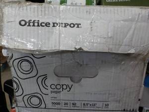 lot 68 image: Office Depot Copy Paper 5000 sheet...