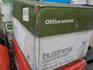lot 69 image: Office Depot Copy Paper 5000 sheet...