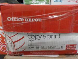 lot 70 image: Office Depot Copy Paper 5000 sheet...