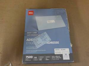 lot 76 image: Office Depot Address Labels- 7500 l...