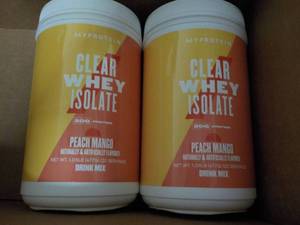 lot 358 image: 2 Clear Whey Isolate Peach Mango Pr...