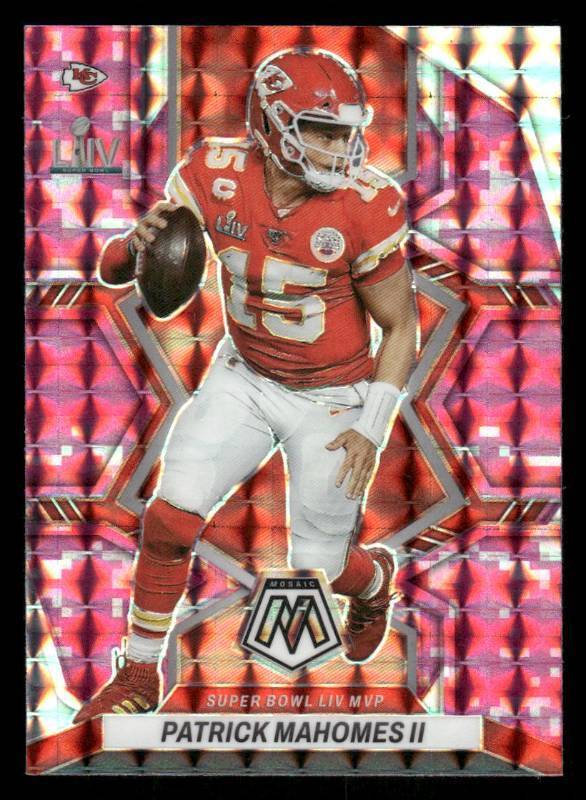 lot 117 image: 2022 Mosaic Pink Camo Patrick Mahomes II #293