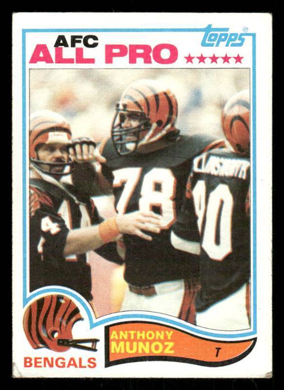 lot 19 image: 1982 Topps Anthony Munoz Rookie Football Card #51