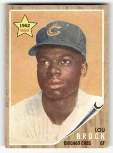 lot 21 image: 1961 Topps Vintage Card Lou Brock Rookie #387