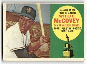 lot 23 image: 1960 Topps Vintage Card Willie McCovey Rookie #316