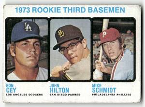 lot 24 image: 1973 Topps Vintage Card Mike Schmidt Rookie #615