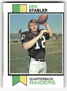 lot 44 image: 1973 Topps Vintage Card Ken Stabler Rookie #487