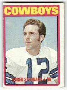 lot 48 image: 1972 Topps Vintage Card Roger Staubach Rookie #200