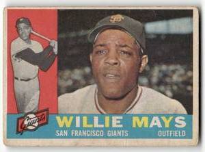 lot 61 image: 1960 Topps Vintage Card Willie Mays #200