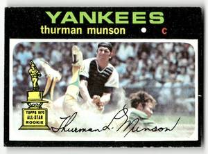 lot 69 image: 1972 Topps Vintage Card Thurman Munson #5