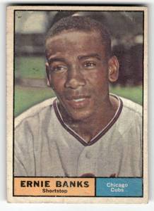 lot 78 image: 1961 Topps Vintage Card Ernie Banks #350