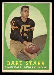 lot 93 image: 1958 Topps Vintage Card Bart Starr #66
