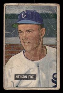 lot 13 image: 1951 Bowman Vintage Card Nelson Fox Rookie #232
