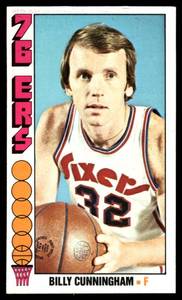 lot 104 image: 1975 Topps Vintage Card Billy Cunningham #93