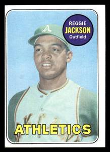 lot 3 image: 1969 Topps Vintage Baseball Card Reggie Jackson Rookie #260