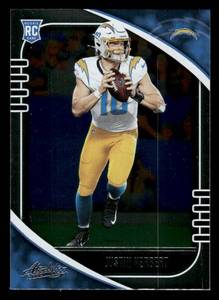 lot 108 image: 2020 Absolute Justin Herbert Rookie #167