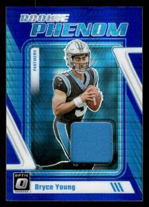lot 120 image: 2023 Optic Rookie Phenom Jersey Bryce Young Rookie Card