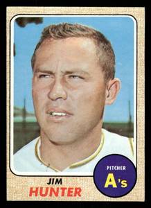 lot 128 image: 1968 Topps Vintage Card Jim Hunter #385