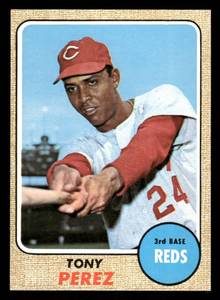lot 130 image: 1968 Topps Vintage Card Tony Perez #130