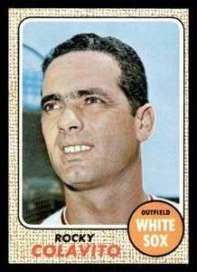 lot 134 image: 1968 Topps Vintage Card Rocky Colavito #99