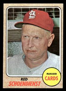 lot 143 image: 1968 Topps Vintage Card Red Schoendienst #294