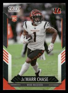 lot 157 image: 2021 Score Chrome JaMarr Chase Rookie Card #412
