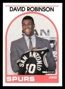 lot 164 image: 1989 NBA Hoops David Robinson Rookie Card #138