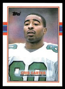lot 168 image: 1989 Topps Cris Carter Rookie Card #121