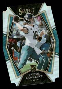 lot 171 image: 2021 Select Silver Die Cut Trevor Lawrence Rookie Card #143