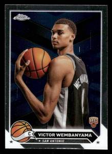lot 220 image: 2023 Topps Chrome Victor Wembanyama Rookie Card #1