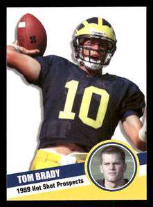 lot 221 image: 1999 Hot Shot Prospects Tom Brady Rookie Card