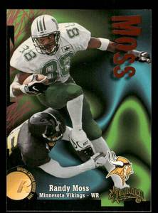 lot 222 image: 1998 Skybox Thunder Randy Moss Rookie Card #242