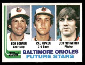 lot 227 image: 1982 Topps Blank Back Cal Ripken Jr. Rookie Card RARE