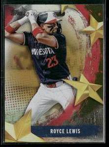 lot 235 image: 2025 Topps Stars of the MLB Gold Royce Lewis #45 Serial #5050