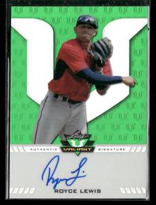lot 240 image: 2017 Leaf Variant Draft Autograph Royce Lewis Rookie Card Serial #3999