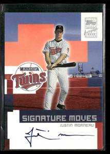 lot 241 image: 2002 Topps Signature Moves Justin Morneau Autograph