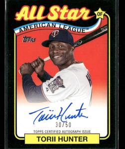 lot 242 image: 2024 Topps All-Star Black Autograph Torii Hunter Serial #3050
