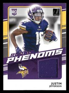 lot 252 image: 2020 Donruss Rookie Phenoms Jersey Card Justin Jefferson Rookie