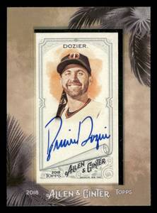 lot 255 image: 2018 Allen & Ginter Autograph Brian Dozier
