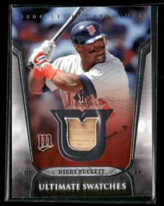 lot 257 image: 2004 SP Legendary Cuts Bat Card Kirby Puckett